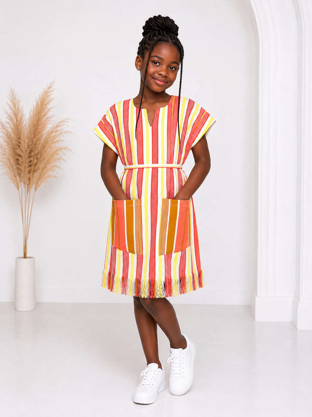 Girls’ Traditional African Fugu Dress